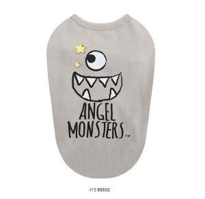 퍼피엔젤 Angel Monsters 민소매 티셔츠 TS585 (베이지)XS