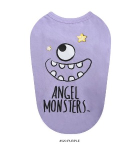 퍼피엔젤 Angel Monsters 민소매 티셔츠 TS585 (퍼플)XS